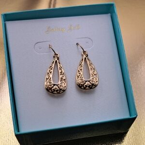 Gallery Gold  Intricate Gold Tone Dangle Filgree Earrings